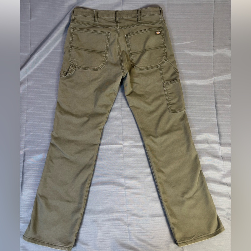 Dickies FLEX Work Pants – Olive Green | Regular Fit | Stretch Workwear | 35x32 - Picture 3 of 7